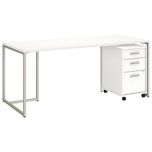Bush Business Furniture Method 72W Desk With 3 Drawer Mobile Pedestal