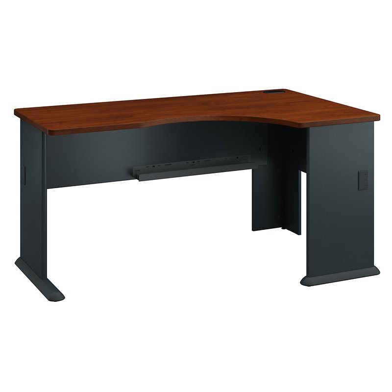 Bush Business Furniture Series A Right Corner Desk in Hansen Cherry
