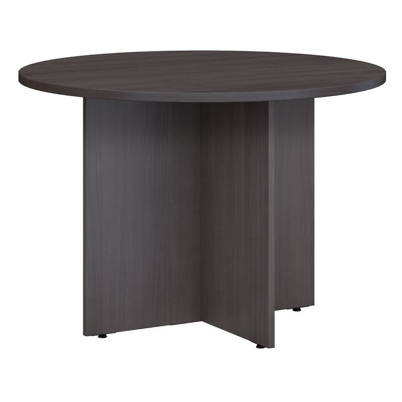 Bush Business Furniture 42W Round Conference Table in Storm Gray