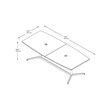 Bush Business Furniture 96W Boat Shaped Conference Table in Cherry