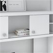 Echo 60W Credenza Desk with Hutch in Pure White - Engineered Wood