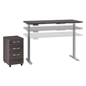 Bush Business Move 60 Series Height Adjustable Desk with Storage