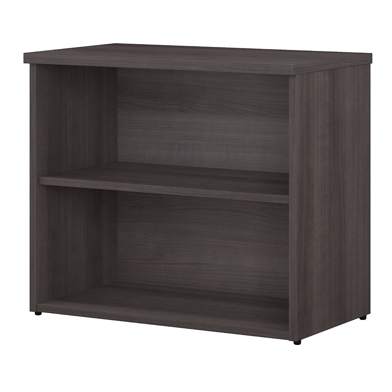 Bush Business Furniture 400 Series 2 Shelf Bookcase in Storm Gray
