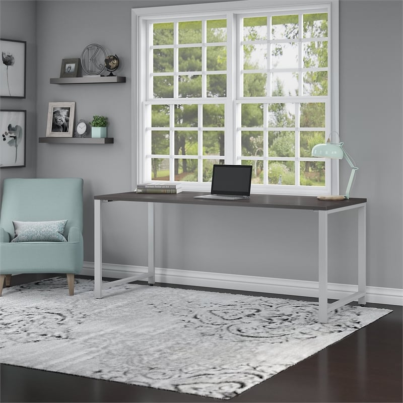 Bush Business Furniture 400 Series 72W x 30D Table Desk in Storm Gray