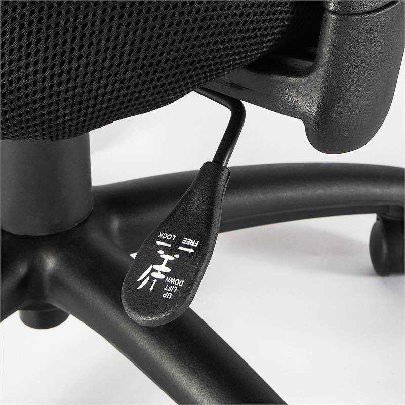 Accord Mesh Back Office Chair on Casters in Black - Fabric