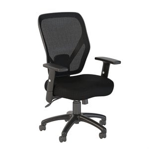 Accord Mesh Back Office Chair on Casters in Black - Fabric