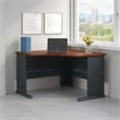 Bush Business Furniture Series 2 Piece Corner Desk and Shelf Bookcase Set in Hansen Cherry