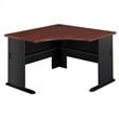 Bush Business Furniture Series 2 Piece Corner Desk and Shelf Bookcase Set in Hansen Cherry
