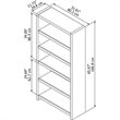 Bush Business Furniture (Set of 2) Modern 5 Shelf Bookcase in Pure White