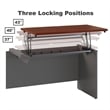 Series C 60W Right Sit to Stand L Shaped Desk Office Set in Hansen Cherry