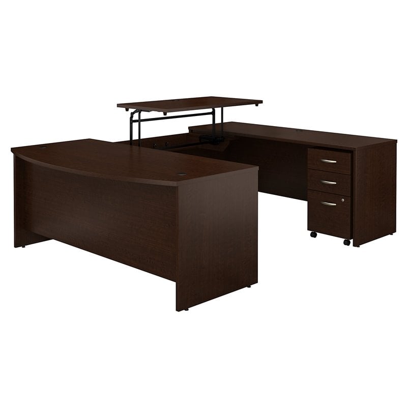 Bush Business Furniture Series C 72W Sit to Stand U Shaped Desk Office ...