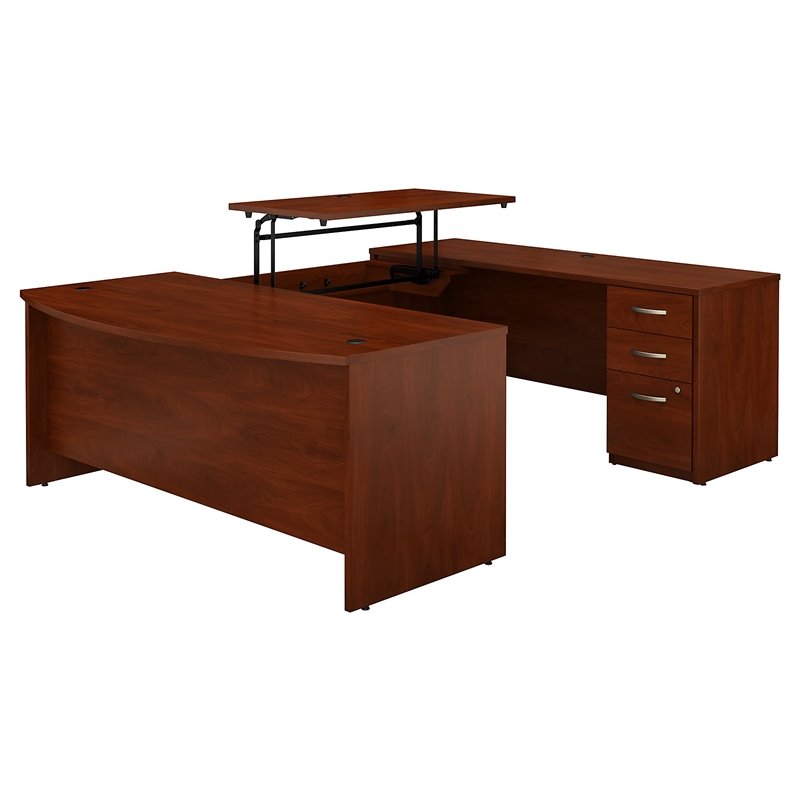 Series C Elite 72w Sit To Stand U Shaped Desk Office Set Hansen Series C Elite 72w Sit To Stand U