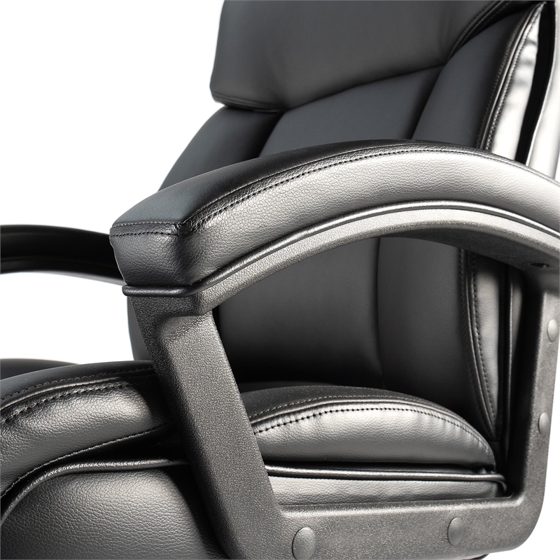 Bush Business Furniture Stanton Plus High Back Leather Executive Office