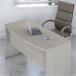 Echo L Shaped Bow Front Desk in Gray Sand - Engineered Wood