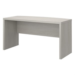 Echo 60W Bow Front Desk in Gray Sand - Engineered Wood