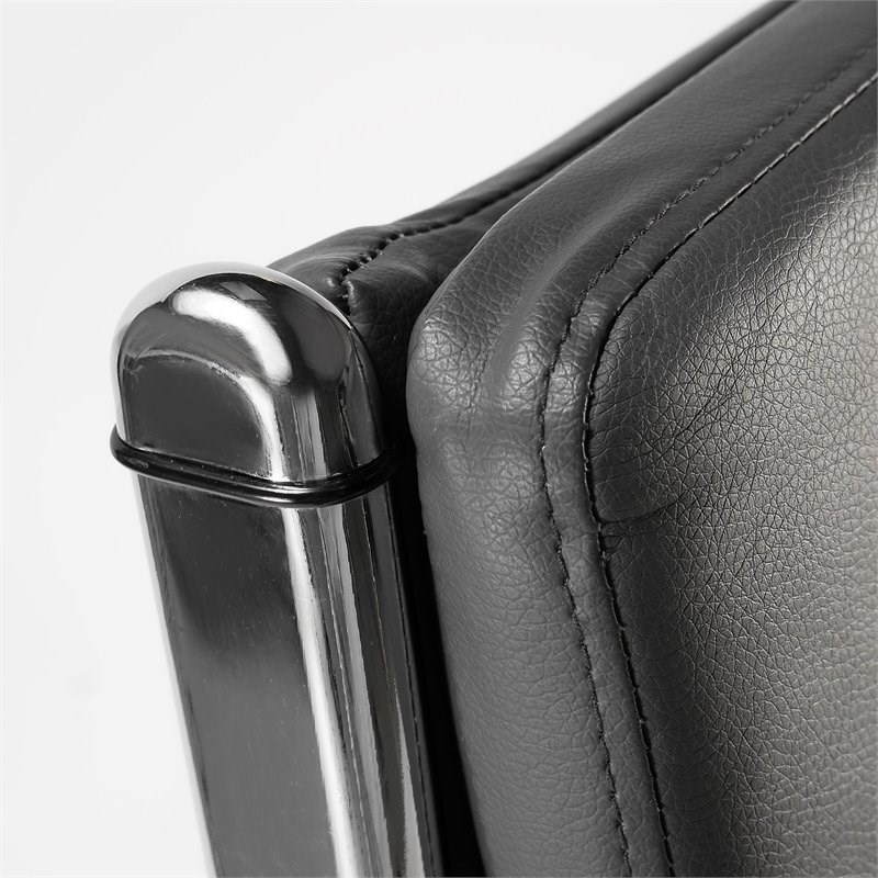 BBF Studio C High Back Contemporary Faux Leather Executive Office Chair in Gray