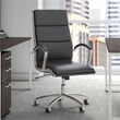 BBF Studio C High Back Contemporary Faux Leather Executive Office Chair in Gray