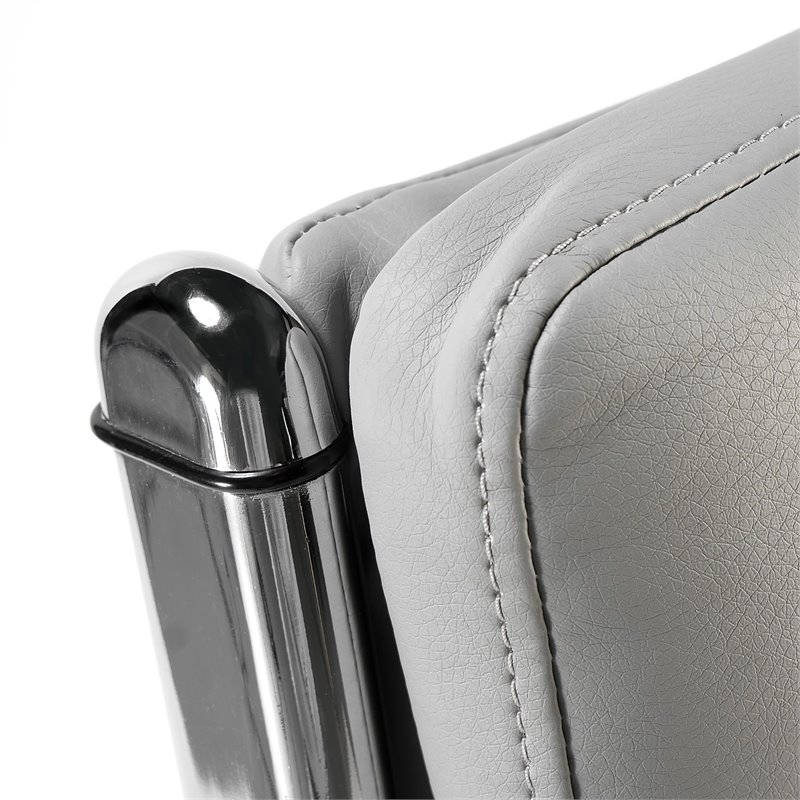 BBF Studio C High Back Contemporary Faux Leather Executive Office Chair in Gray