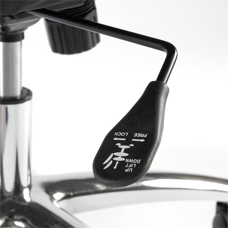 BBF Studio C High Back Contemporary Faux Leather Executive Office Chair in Gray