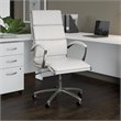 BBF Studio C High Back Contemporary Faux Leather Executive Office Chair in White