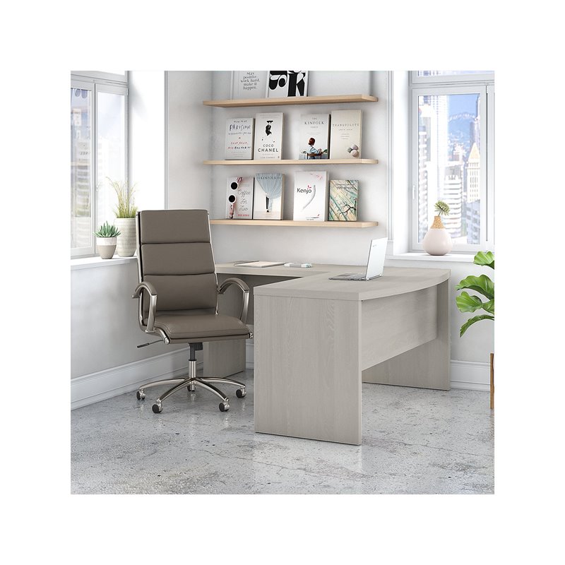 Office By Kathy Ireland Echo L Shaped Bow Front Desk With High Echo L Shaped Bow Front Desk