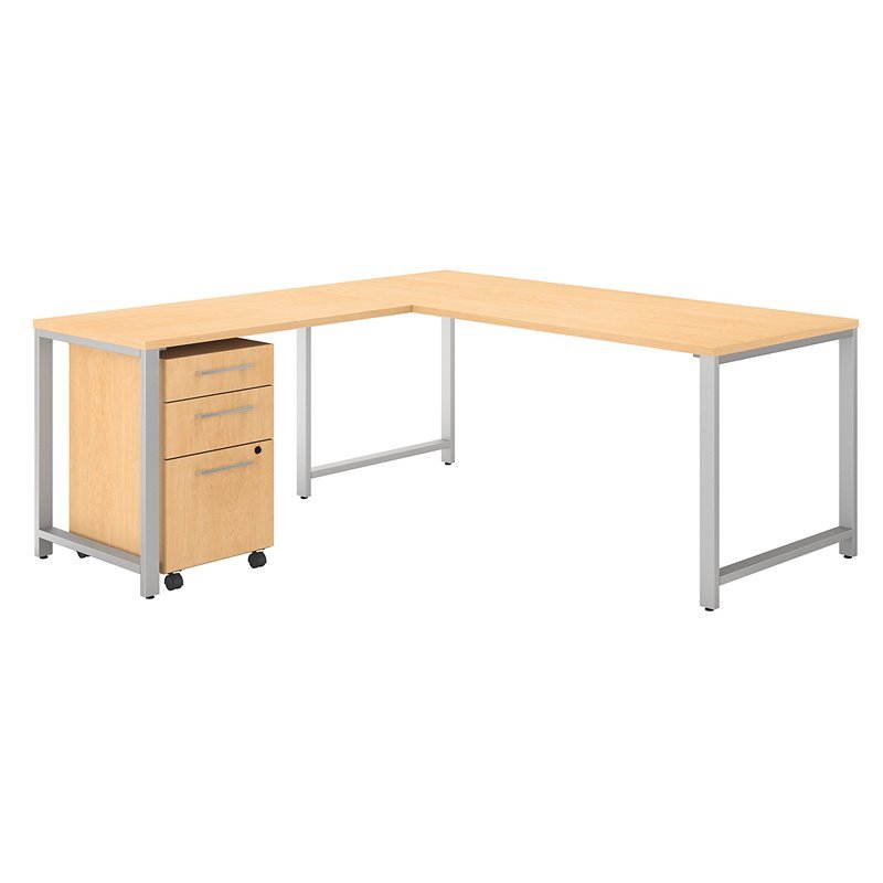 Bush Business Furniture 400 Series 72w L Shaped Desk With Mobile File Cabinet 400s245ac