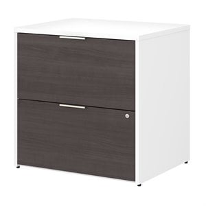 Jamestown Lateral File Cabinet in Storm Gray/White - Assembled - Engineered Wood