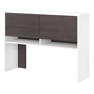bush business furniture jamestown 49w hutch for 60w desk in white and storm gray