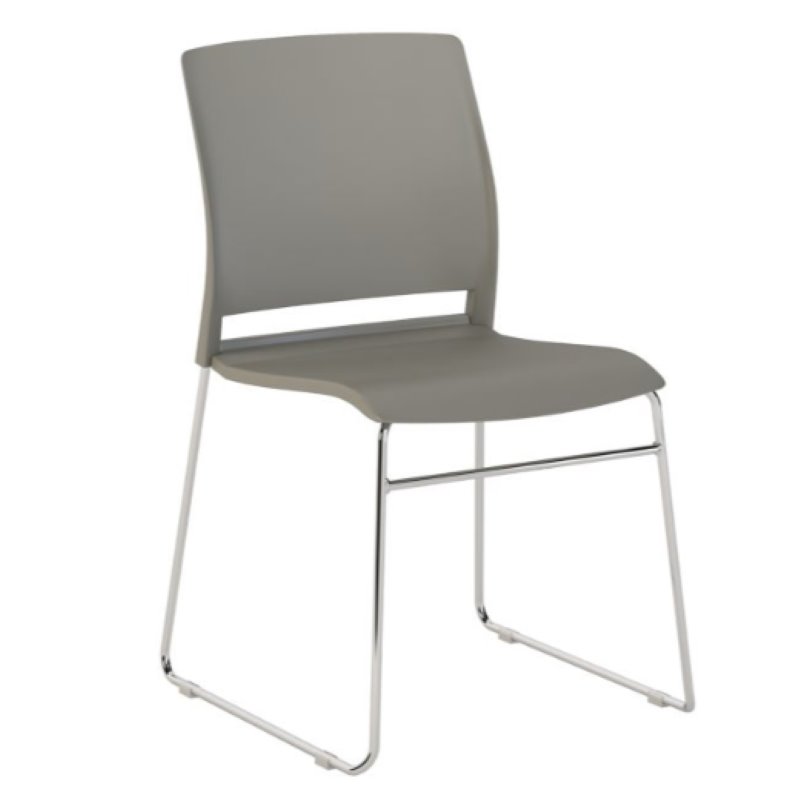 gray stackable chairs