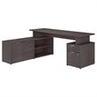 Bush Business Furniture Jamestown 72W L Shaped Desk with Drawers