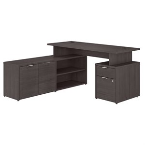 bush business furniture jamestown 60w l shaped desk with drawers