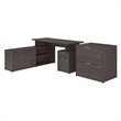 Bush Business Furniture Jamestown 60W L Shaped Desk with Lateral File Cabinet