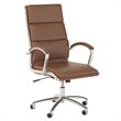 BBF Jamestown High Back Faux Leather Executive Office Chair in Saddle Tan