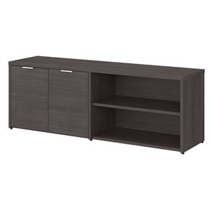bush business furniture jamestown low storage cabinet with doors and shelves
