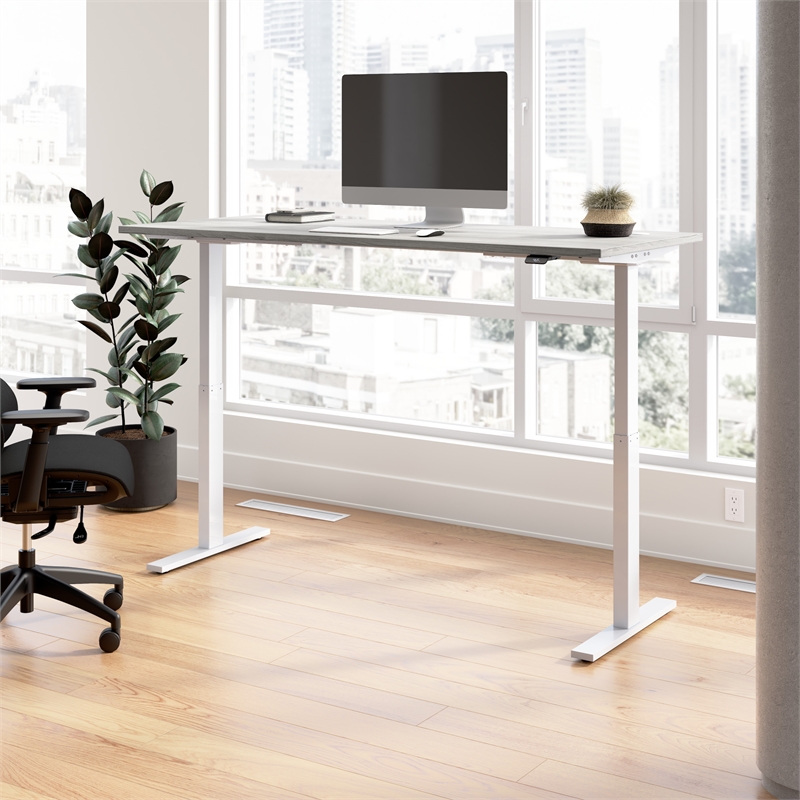Move 60 Series 72W Adjustable Standing Desk in Platinum Gray - Engineered Wood