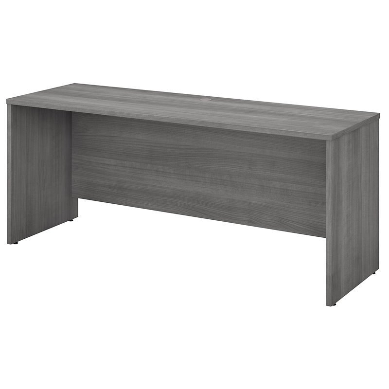 Studio C 72W x 24D Credenza Desk in Platinum Gray - Engineered Wood