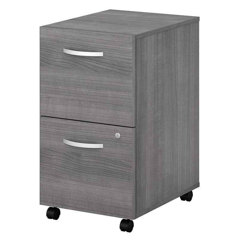 Bush Business Furniture Studio C 2 Drawer Mobile File Cabinet In Platinum Gray Scf116pgsu