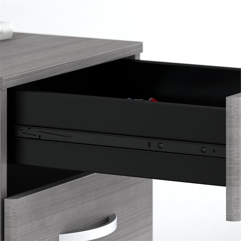 Studio C 3 Drawer Mobile File Cabinet in Platinum Gray - Engineered Wood
