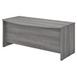 Studio C 72W x 36D Bow Front Desk in Platinum Gray - Engineered Wood