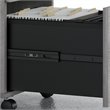 Studio C 72W Bow Front Desk with Drawers and Credenza in Gray - Engineered Wood