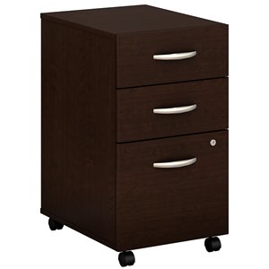 Bush Business Furniture 3 Drawer Mobile File Cabinet in Mocha Cherry