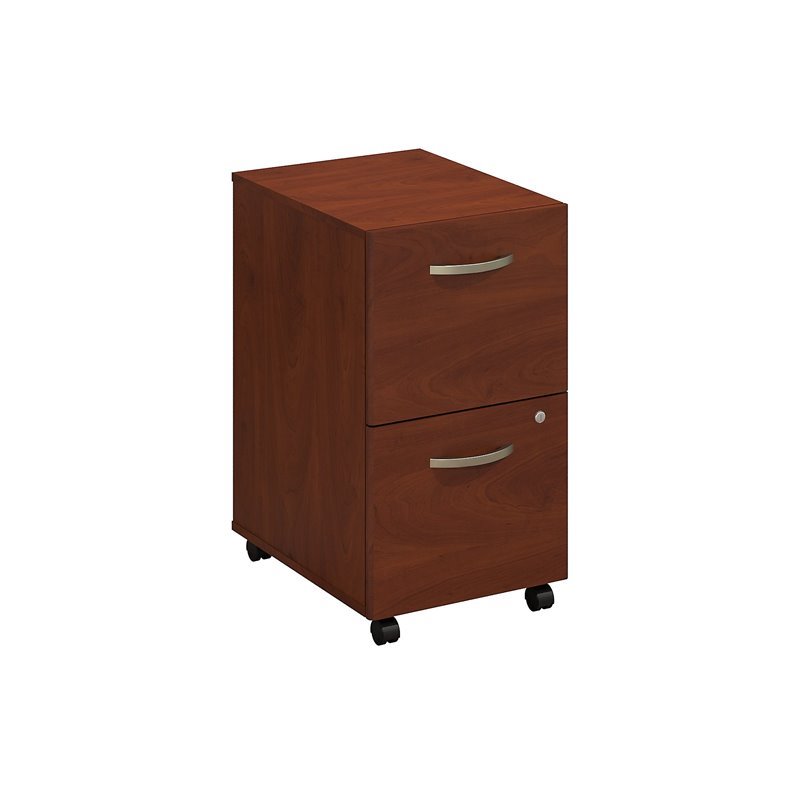 Bush Business Furniture 2 Drawer Mobile File Cabinet in Hansen Cherry ...