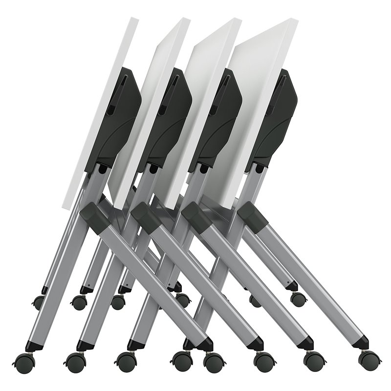 Bush Business Furniture 72W x 24D Folding Training Table with Wheels