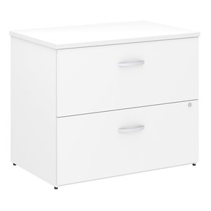 Bush Business Furniture 2 Drawer Lateral File Cabinet in White