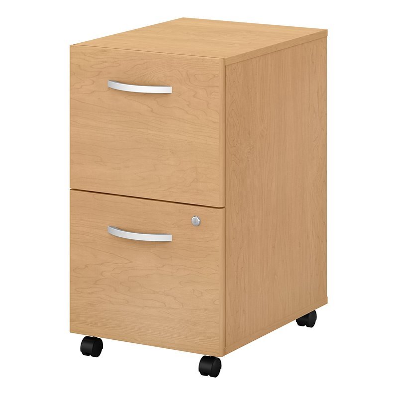 Bush Business Furniture Studio C 2 Drawer Mobile File Cabinet In Natural Maple Scf116acsu