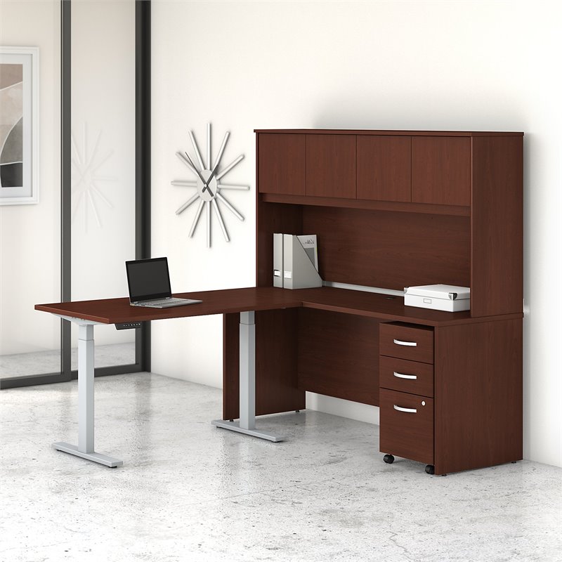 Bush Business Furniture Studio C 72W L Desk with Storage and Adjustable
