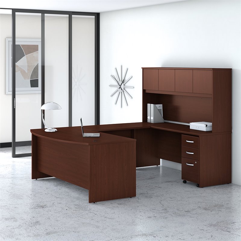 Bush Business Furniture Studio C 72W U Shaped Desk with Hutch and File