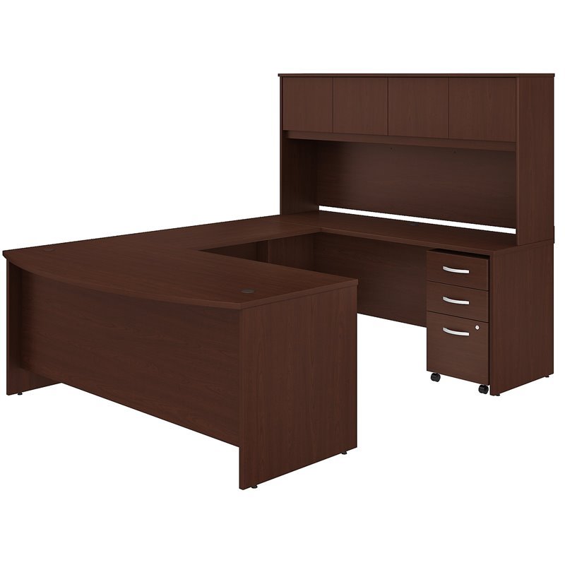 Bush Business Furniture Studio C 72W U Shaped Desk with Hutch and File ...