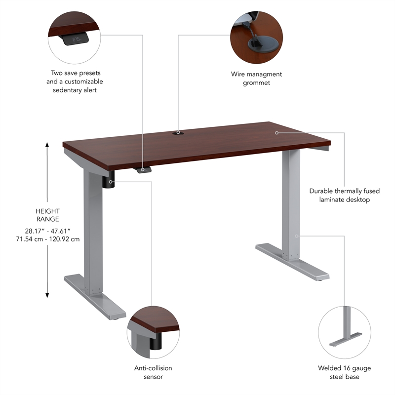 Move 40 Series 48W Adjustable Standing Desk in Hansen Cherry - Engineered Wood