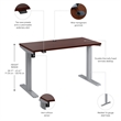 Move 40 Series 48W Adjustable Standing Desk in Hansen Cherry - Engineered Wood